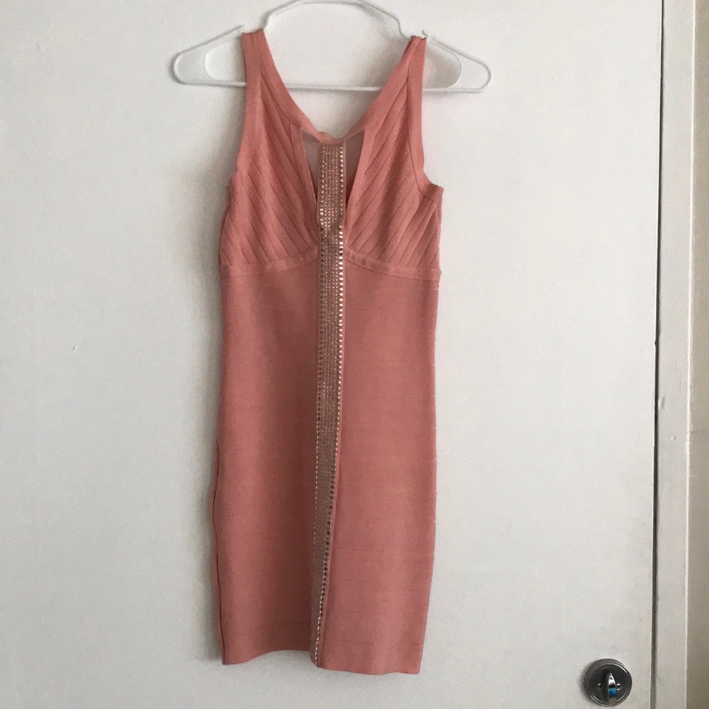 Bebe Salmón Bodycon Dress